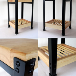 IRON wood家具　スツール　椅子　サイドテーブル　スタンド 5枚目の画像