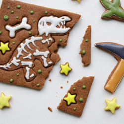 アイシングクッキー 化石 発掘 恐竜 宝探し パキパキ 知育菓子 面白い 変わり種 お菓子 クッキー 探検 4枚目の画像