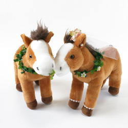 ウェルカムドール 、ウエディングドール、ウエルカムドール　ポニー、馬、ホース、horse、結婚式 ぬいぐるみ| 2枚目の画像
