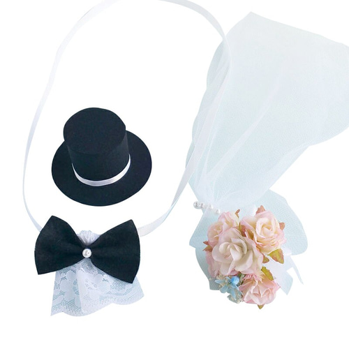 ウエルカムドール ぬいぐるみ用ウェディングパーツセット(М)（手作りウェルカムドールや