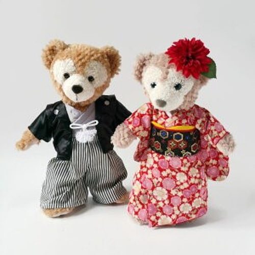 ぬいぐるみ用衣装 手作りウェルカムドール用紋付き袴セット ぬいぐるみ