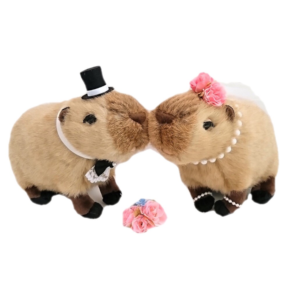 【ウェルカムドール】ウェディングドール・結婚式ぬいぐるみ・カピパラさん　可愛い　珍しい　ウェディングギフト　演出アイテム