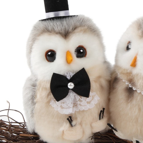ふくろうペア ブランチ付き 結婚式 ぬいぐるみ ウェディング