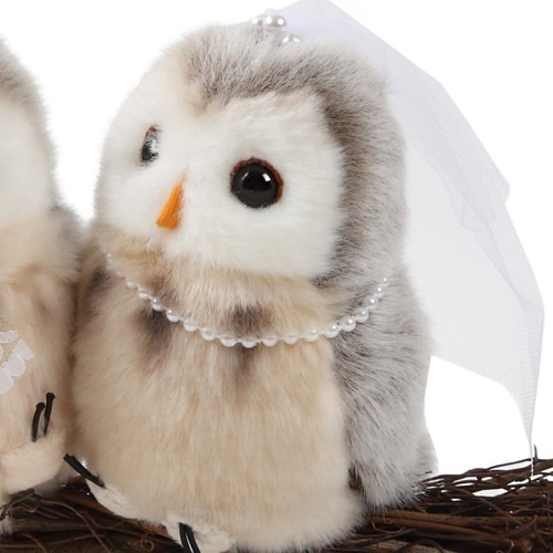 ふくろうペア ブランチ付き 結婚式 ぬいぐるみ ウェディング