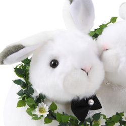 雪うさぎのウェルカムドール 雪うさぎ　結婚式　ぬいぐるみ　ウェディング　ウェルカムドール　うさぎ　ウサギ　兎　白　ギフト 2枚目の画像
