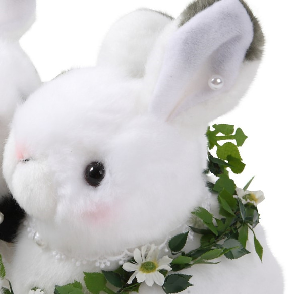 雪うさぎのウェルカムドール 雪うさぎ　結婚式　ぬいぐるみ　ウェディング　ウェルカムドール　うさぎ　ウサギ　兎　白　ギフト 3枚目の画像