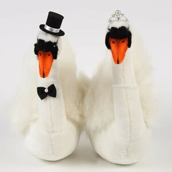 スワン プリンセス 白鳥のウェルカムドール（完成品）ギフト対応　ウェディングドール　結婚式受付　ギフト 1枚目の画像