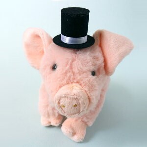 可愛いブタさんのウェルカムドール（完成品）ギフト対応   ぶた　豚　可愛い　ユニーク　結婚祝い　フォトブース　受付演出