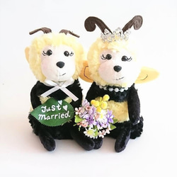 在庫セール品】ウェルカムドール 結婚式ぬいぐるみ・ミツバチ