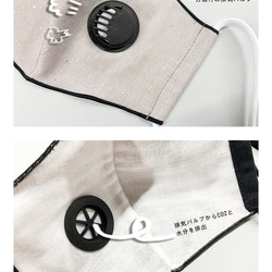 夏マスク☀︎エアーバルブ付き排気する布マスク★涼しげモノトーンMIX　スポーツマスク 薄型スッキリ3色 2枚目の画像