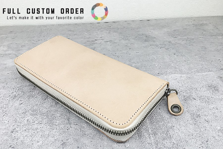 ▲ROUND 12色から選ぶフルカスタム「ラウンドジップ 長財布」スマホもＯＫ（RZW-CUSTOM）