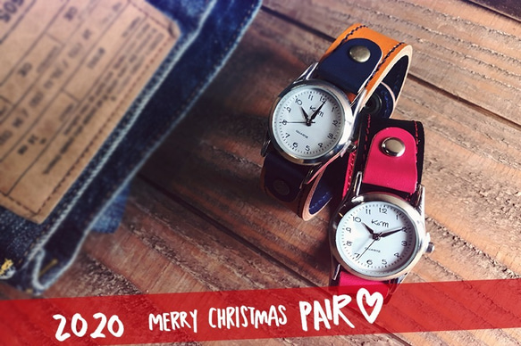 《早割クリスマス》2人の時を刻む♡ペアウォッチ「ステッチラン 腕時計」（SRW-PAIR）Ⅱ 1枚目の画像