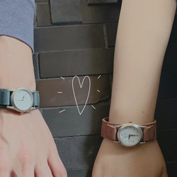 PAIR♡時を刻み、育てる腕時計✳︎ペアウォッチ「モストロ」アンティーク加工 6枚目の画像