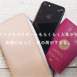 ▲ROUND 太陽の恵みいっぱいカラフル「ラウンドジップ 長財布」スマホもＯＫ！（RZW-CCBO-PGT-T)Ⅳ 6枚目の画像