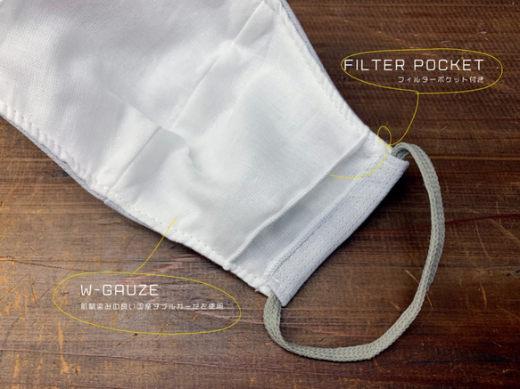 再見！花粉∴高性能織物點涼爽的布面罩，帶過濾袋PM2.5兼容活性炭過濾器！ 第3張的照片
