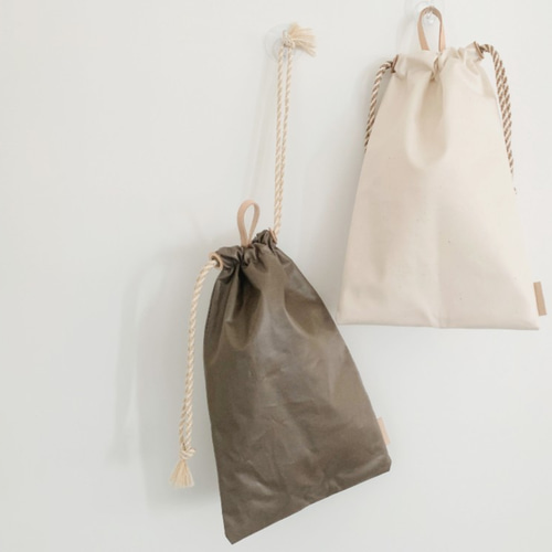 巾着　ポーチ flapper_bags ポーチ FLAPPER:アニマル刺繍巾着ポーチ2