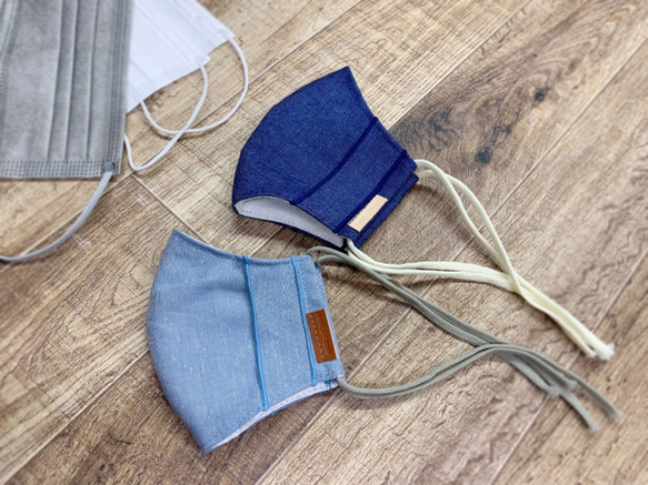 讓2WAY無紡布變得時尚的面膜套 日本製造 保濕紗布讓敏感肌膚更安全 MS2105 帶軟線 第4張的照片