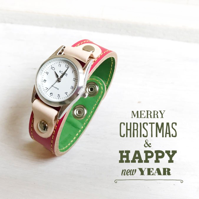 「ステッチラン 腕時計」名入れ刻印無料　好きな色カスタムOK　男女兼用