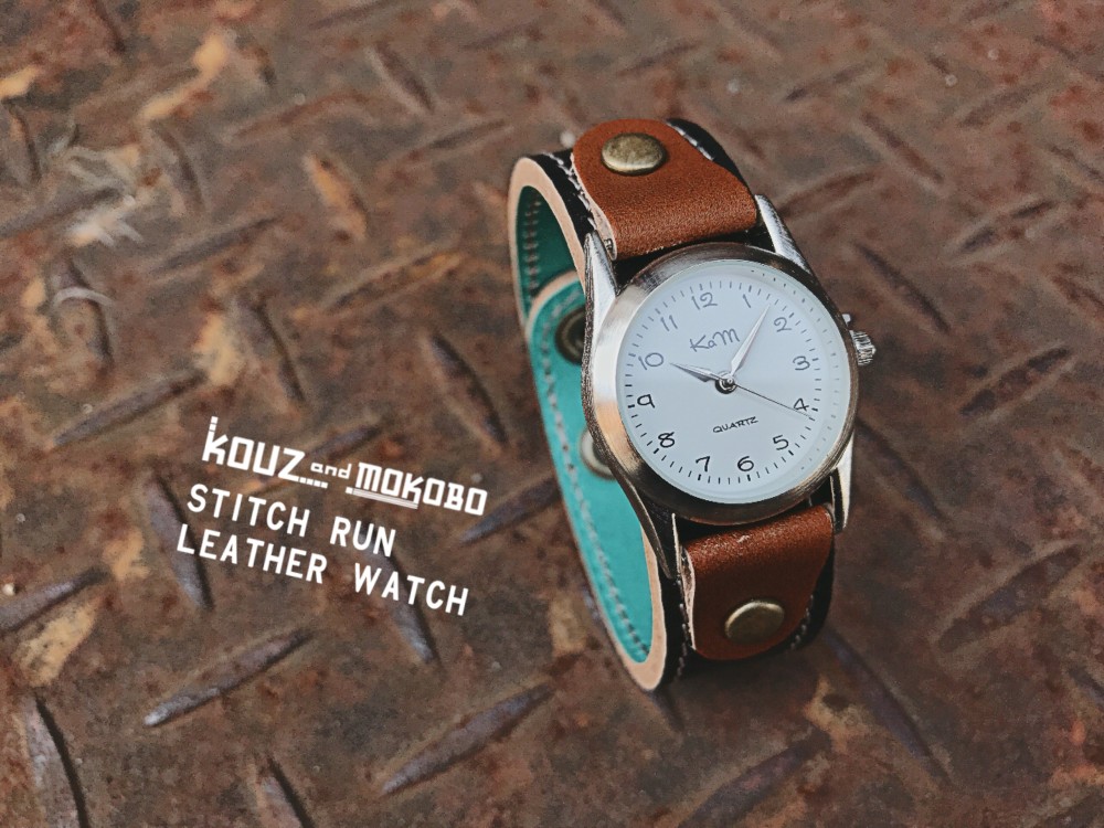 ▲STITCH 楽しくはたらく、自分色個性「ステッチラン 腕時計」男女兼用（SRW-KTB-HA）
