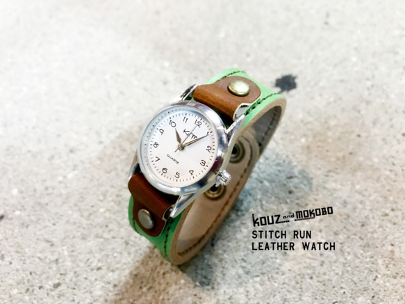 [免運費] 每天都想佩戴的定製手表“Stitch Run Watch”（SRW-GHB-BA） 第1張的照片