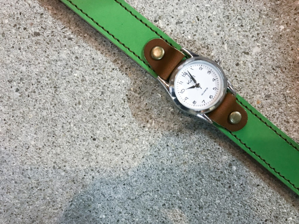 [免運費] 每天都想佩戴的定製手表“Stitch Run Watch”（SRW-GHB-BA） 第3張的照片