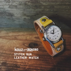 【免運費】每天都想佩戴的定製手表“Stitch Run Watch”（SRW-WCY-YS） 第1張的照片