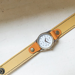 【送料無料】毎日つけていたくなる時計「ステッチラン 腕時計」受注生産（SRW-YWC-BA） 3枚目の画像