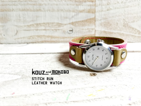 ▲ STITCH Tokimeki Pink 和 Dusty Khaki “Stitch Run Watch” 易讀錶盤（SRW 第1張的照片