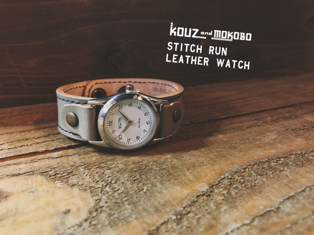 ▲STITCH 寒空、冬のスモーキー⌚「ステッチラン 腕時計」メンズライク（SRW-HWH-NA）
