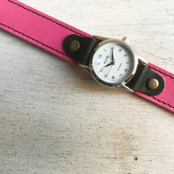 【送料無料】毎日つけていたくなる時計「ステッチラン 腕時計」受注生産（SRW-PYK-KA） 3枚目の画像