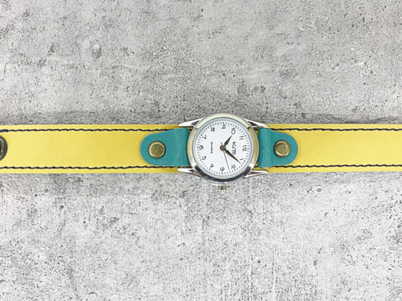 【送料無料】毎日つけていたくなる時計「ステッチラン 腕時計」受注生産（SRW-YHT-NA） 3枚目の画像