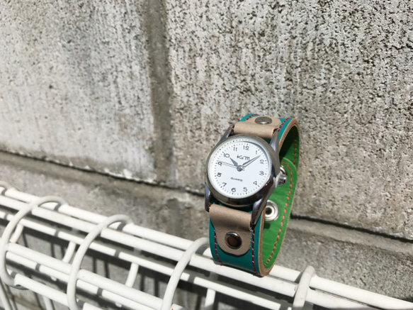 【送料無料】毎日つけていたくなる時計「ステッチラン 腕時計」受注生産（SRW-TGH-RS）Ⅱ 3枚目の画像