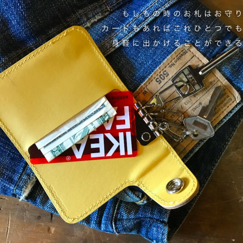 △TWOFOLD クールでカッコイイ黒×赤「ツーフォルド キーケース