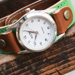 【送料無料】毎日つけていたくなる時計「ステッチラン 腕時計」受注生産（SRW-GBB-TA）Ⅱ 1枚目の画像