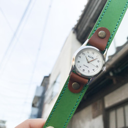 【送料無料】毎日つけていたくなる時計「ステッチラン 腕時計」受注生産（SRW-GBB-TA）Ⅱ 2枚目の画像
