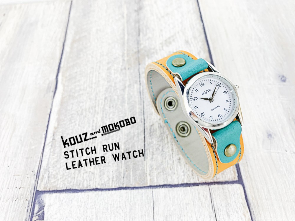 【送料無料】毎日つけていたくなる時計「ステッチラン 腕時計」受注生産（SRW-CHT-TA）