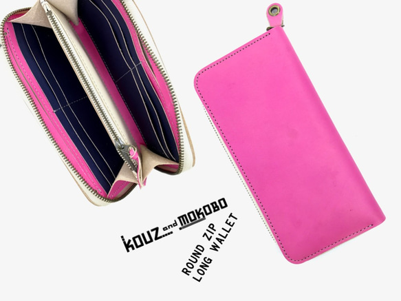 ▲ROUND每日合作夥伴錢包也被更改“ Round Zip long wallet”智能手機也可以（RZW-PPNN-WPP-H 第1張的照片