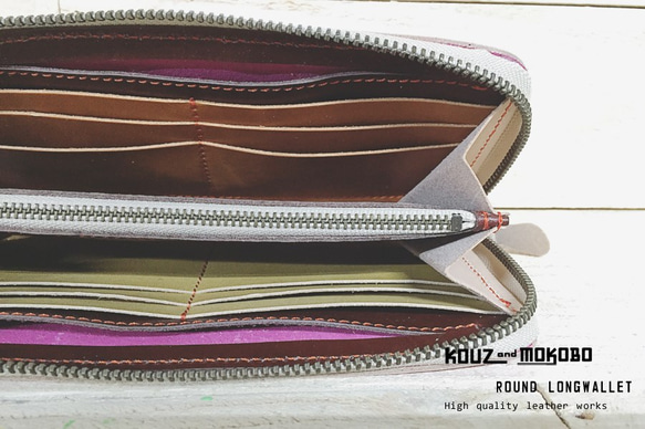 【訂製】round long wallet / full zip 第1張的照片