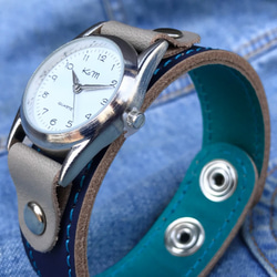 【送料無料】毎日つけていたくなる時計「ステッチラン 腕時計」受注生産（SRW-NTH-TS）Ⅱ 1枚目の画像