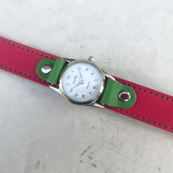 【送料無料】毎日つけていたくなる時計「ステッチラン 腕時計」受注生産（SRW-RYG-GS） 3枚目の画像