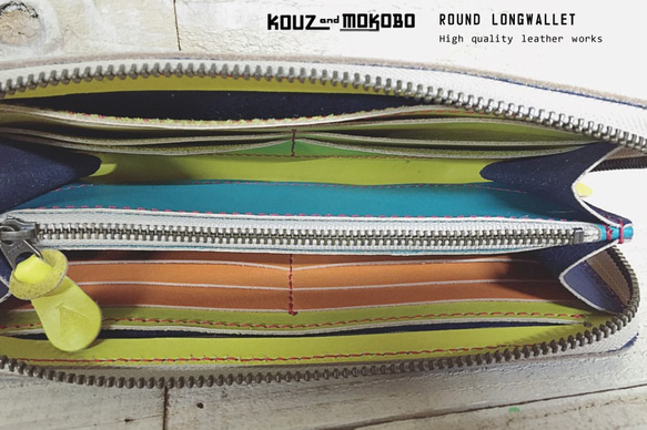 【訂製】round long wallet / full zip 第4張的照片