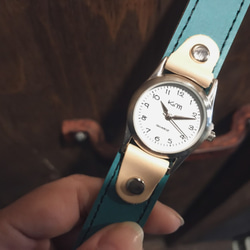 【送料無料】毎日つけていたくなる時計「ステッチラン 腕時計」受注生産（SRW-TRW-KS）Ⅱ 2枚目の画像