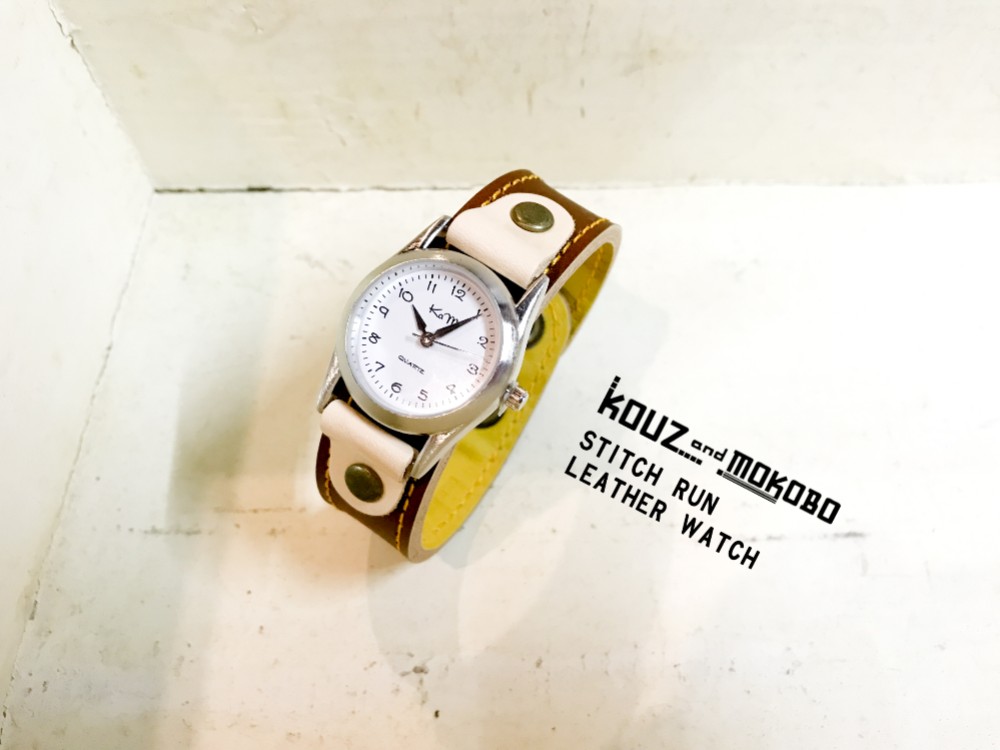 【送料無料】毎日つけていたくなる時計「ステッチラン 腕時計」受注生産（SRW-BYW-YA）