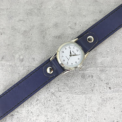 【送料無料】毎日つけていたくなる時計「ステッチラン 腕時計」受注生産（SRW-NBN-KS） 2枚目の画像
