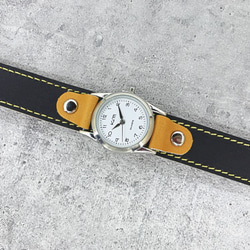 【送料無料】毎日つけていたくなる時計「ステッチラン 腕時計」受注生産（SRW-KCC-YS） 3枚目の画像