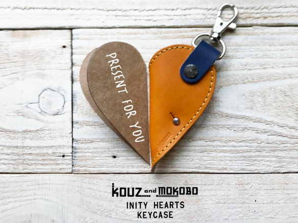 ▲ INITY Retro pop half ♡ Heart「Ainity Hearts Key Case」Shakin！滑動式 第1張的照片