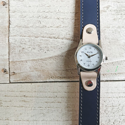 【送料無料】毎日つけていたくなる時計「ステッチラン 腕時計」受注生産（SRW-NRW-HS） 2枚目の画像
