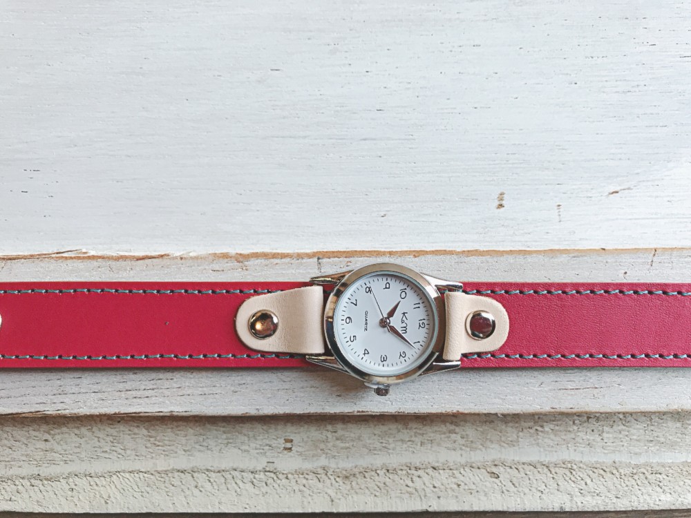 【送料無料】毎日つけていたくなる時計「ステッチラン 腕時計」受注生産（SRW-RHW-TS）Ⅱ