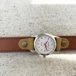 [免運費] 每天都想佩戴的定製手表“Stitch Run Watch”（SRW-BRO-NA） 第3張的照片