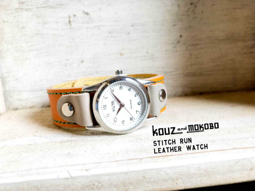 ▲STITCH 元気色ブレスウォッチ「ステッチラン 腕時計」男女兼用（SRW-CYH-GS）